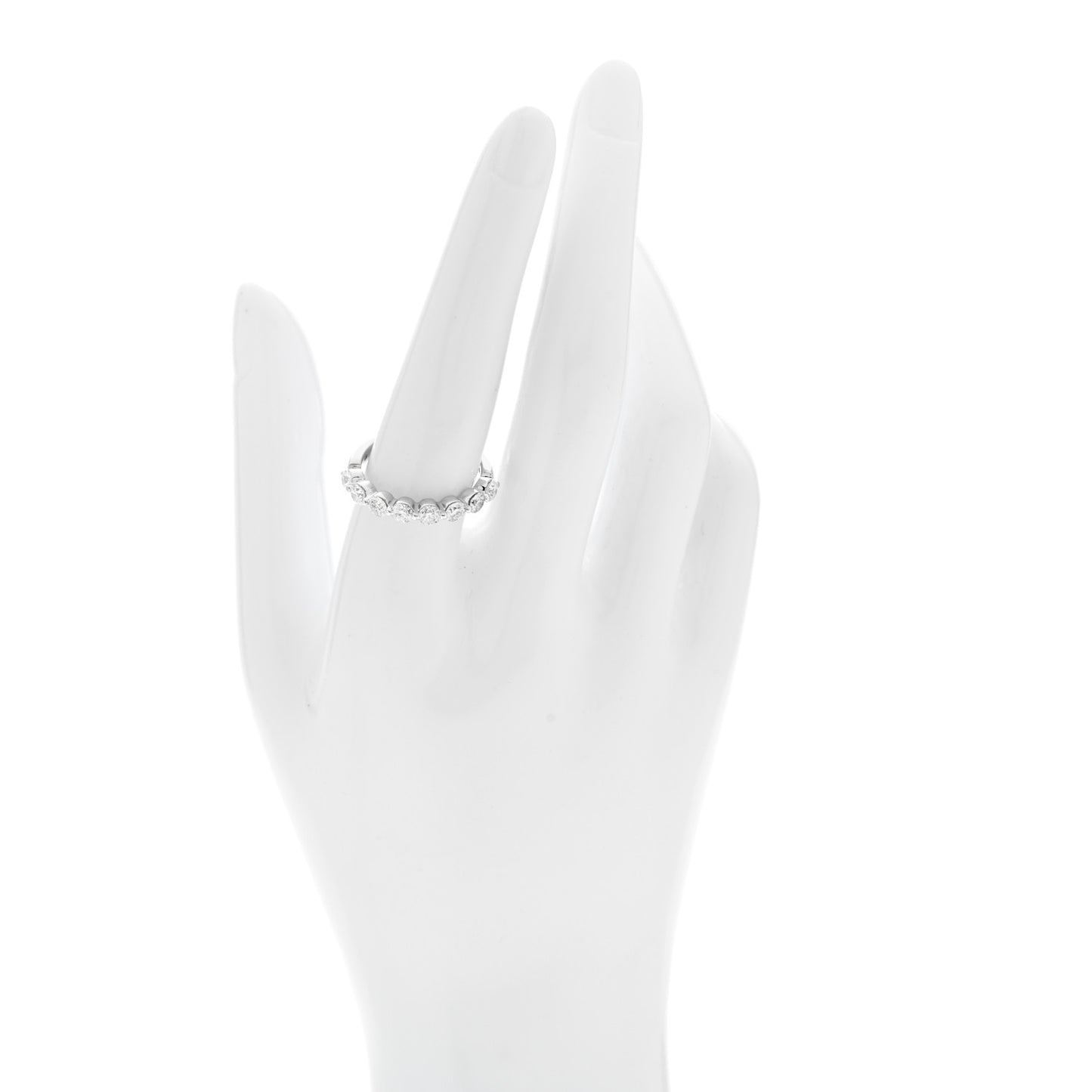 18K White Gold Diamond Floating Diamond Ring 57 8