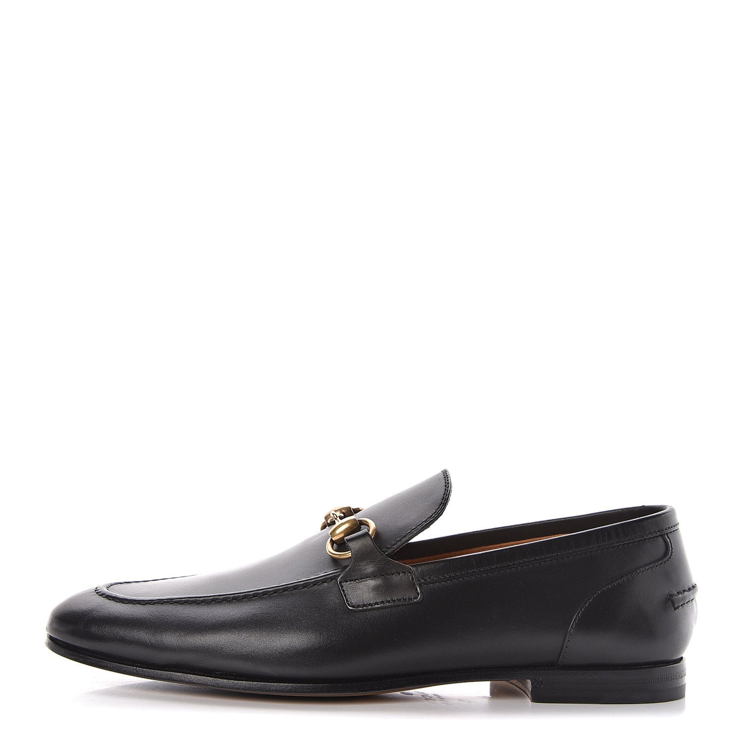 Calfskin Horsebit Mens Jordaan Loafers 5 Black