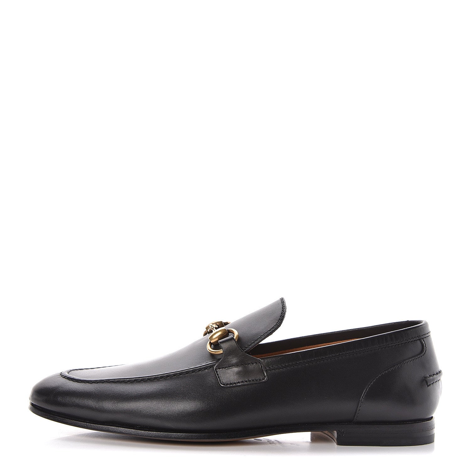 Gucci Calfskin Horsebit Mens Jordaan Loafers 5 Black 1 of 7