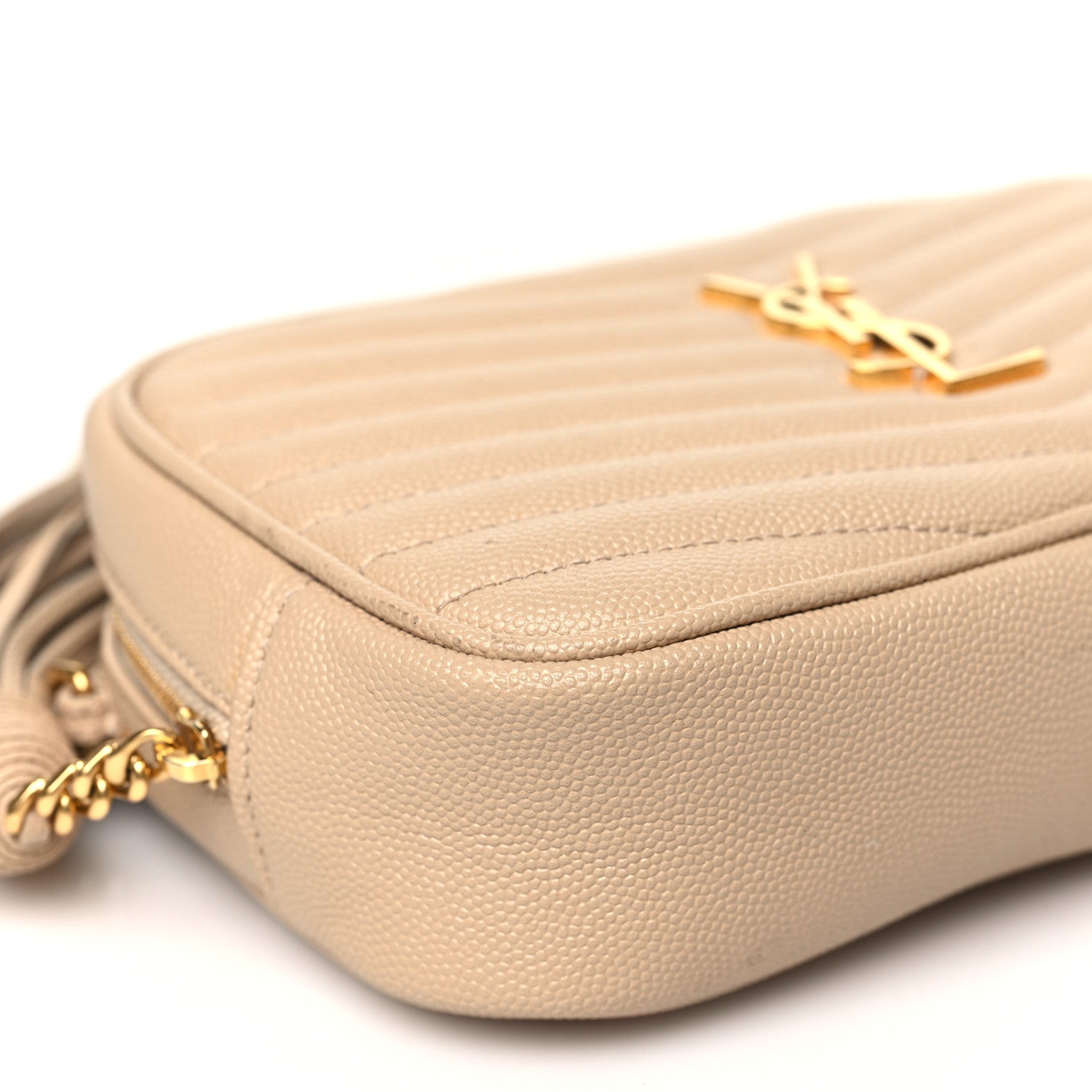 Saint Laurent Grain De Poudre Matelasse Monogram Mini Lou Camera Bag New Powder 9 of 12