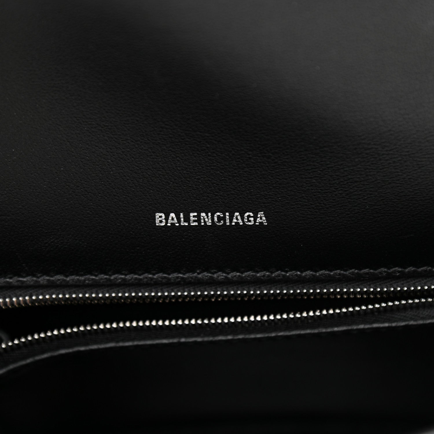 Balenciaga Shiny Box Calfskin Small Hourglass Top Handle Bag Black 6 of 9