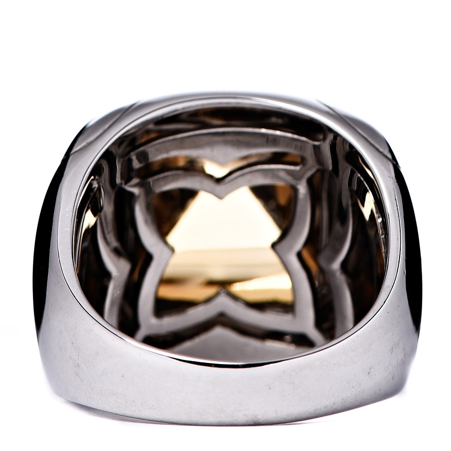 18K White Gold Citrine Ring 53 6.25