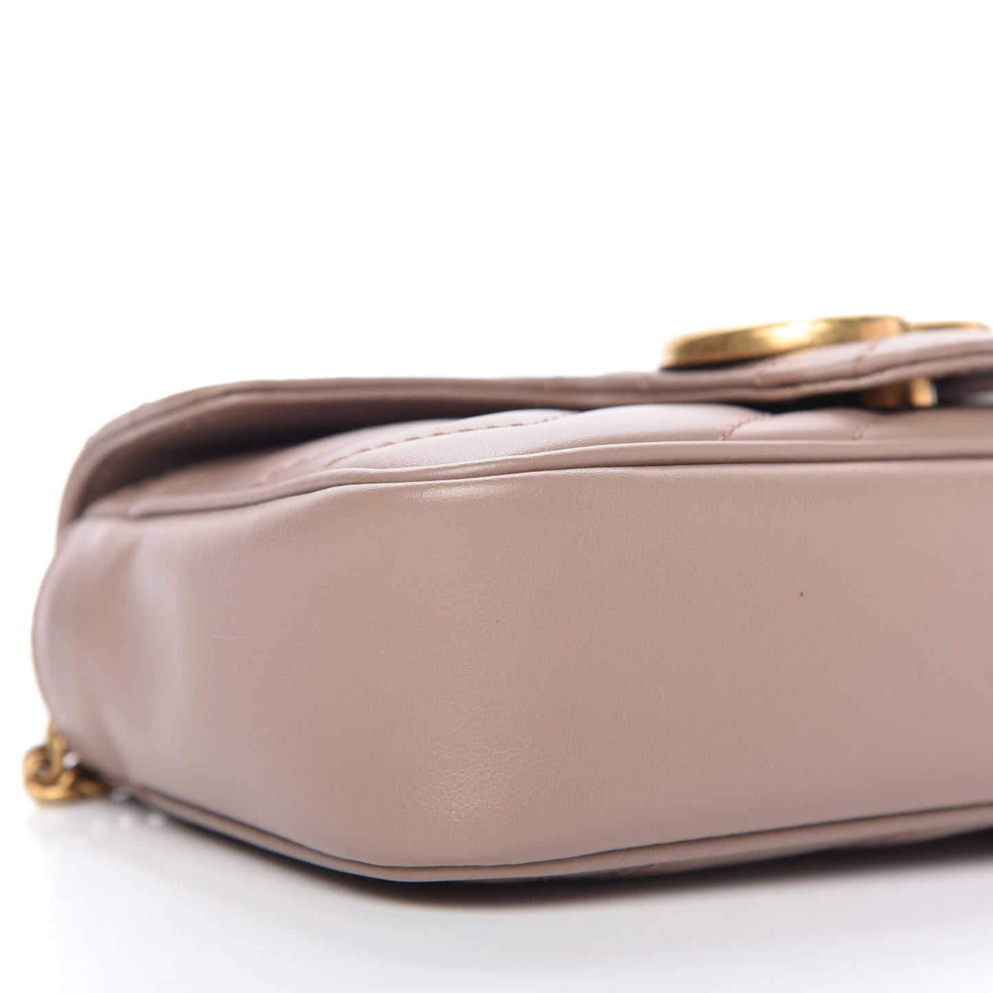 Calfskin Matelasse Super Mini GG Marmont Shoulder Bag Porcelain Rose