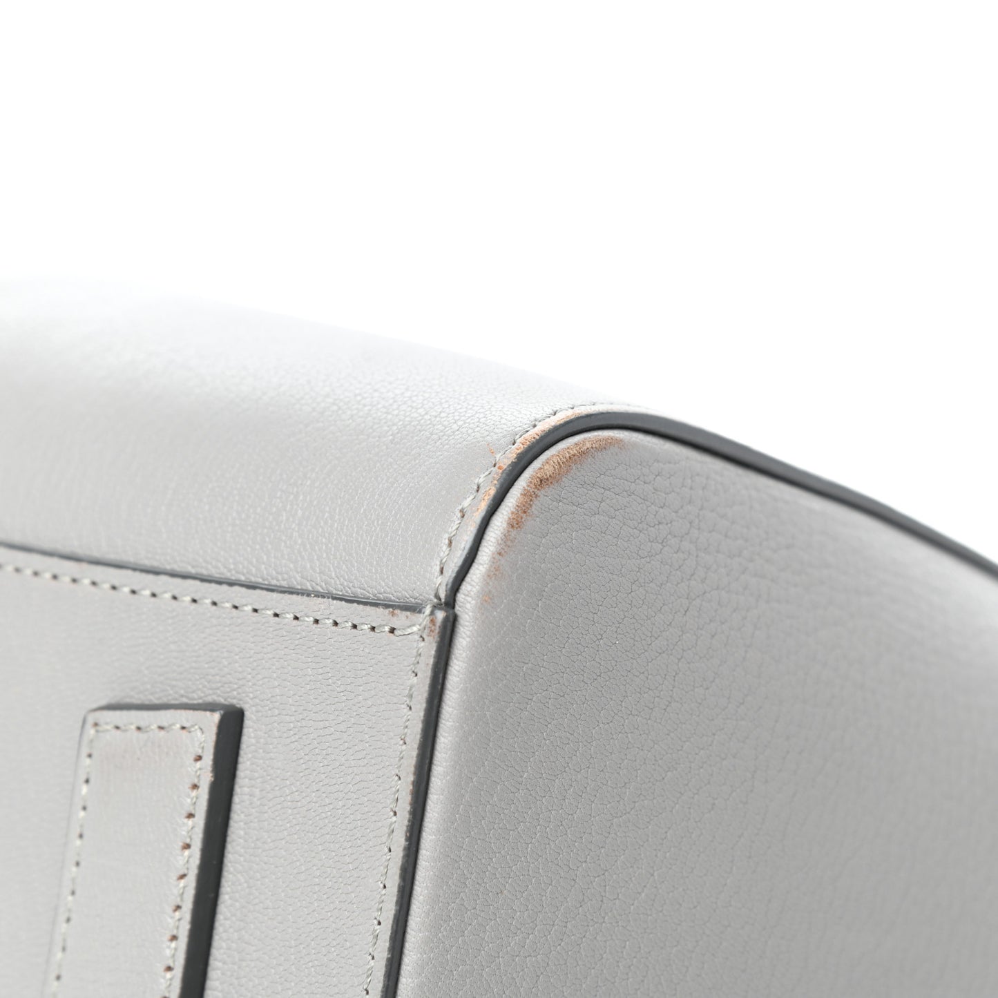 Sugar Goatskin Small Antigona Pearl Grey