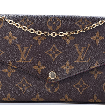 Louis Vuitton Monogram Pochette Felicie Chain Wallet Fuchsia 11 of 14
