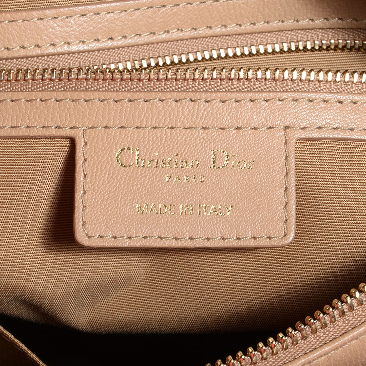 Lambskin Cannage Granville Polochon Beige