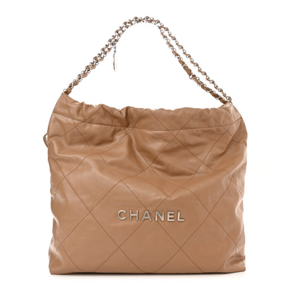 Chanel Shiny Calfskin Quilted Chanel 22 Camel 3 of 11