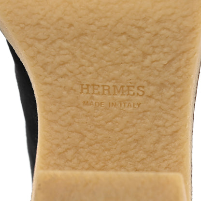 Hermes Suede Calfskin Donia 70 Ankle Boots 35.5 Black 6 of 7