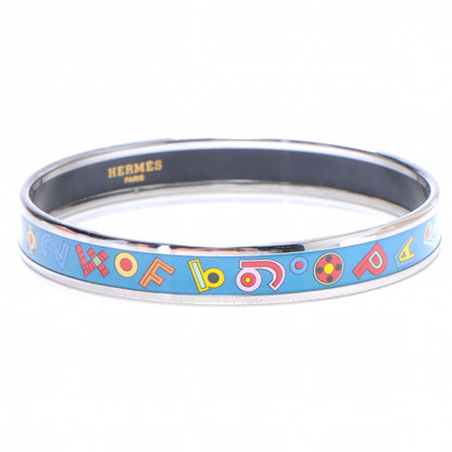 Hermes Enamel Narrow Printed Bracelet Tohu Bohu Bleu 65 3 of 5