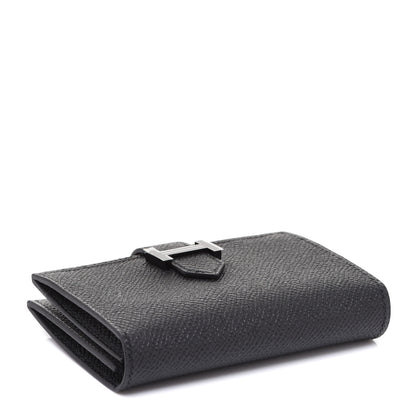Hermes Epsom Monochrome Bearn Card Holder Wallet Black 4 of 7
