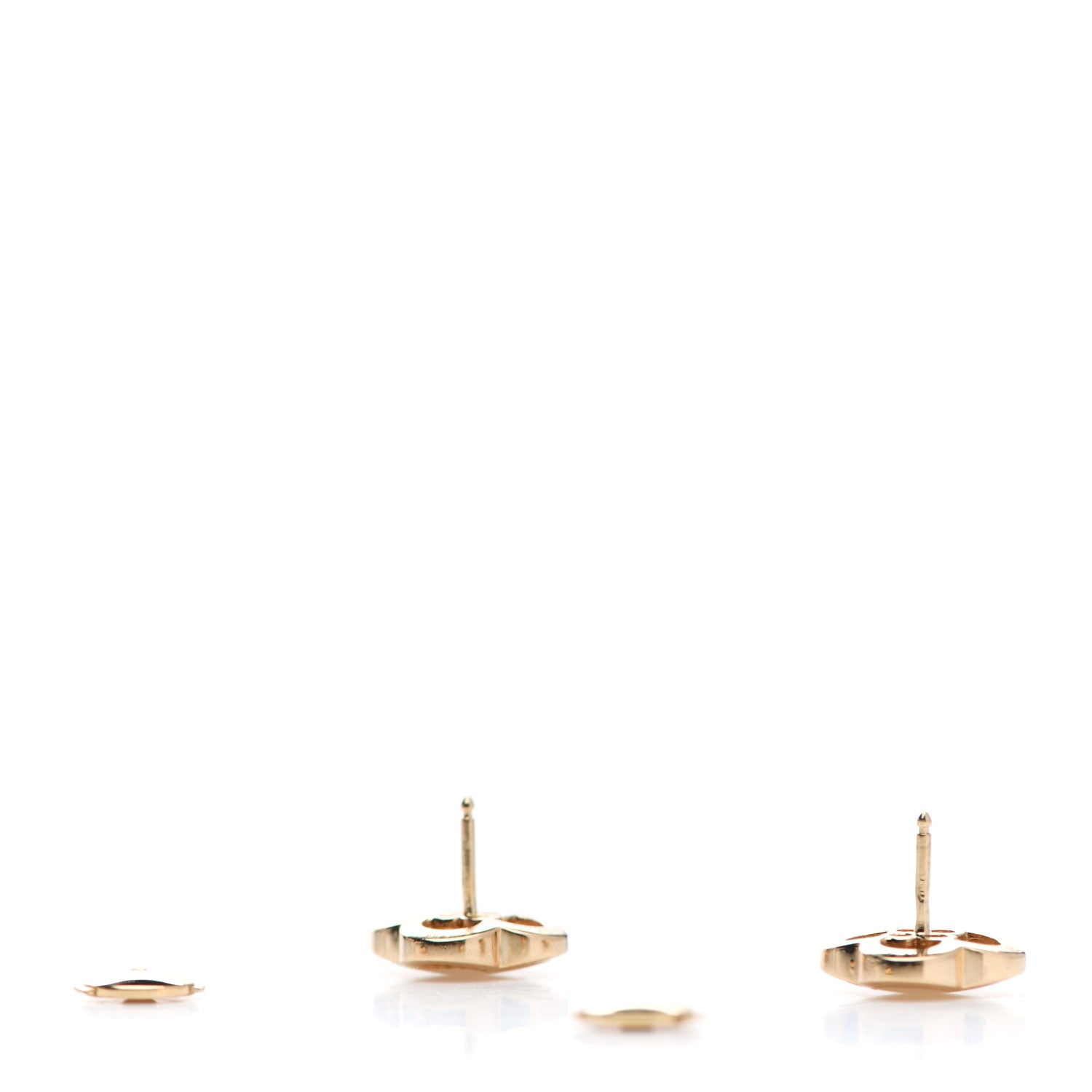 Van Cleef & Arpels 18K Yellow Gold Mother of Pearl Pure Alhambra Earrings 3 of 5