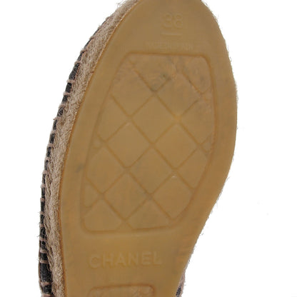 Chanel Striated Suede Espadrilles 38 Dark Grey 6 of 8