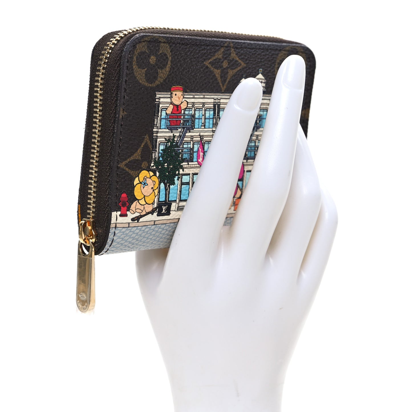 Monogram 2022 Christmas Animation New York Soho Zippy Coin Purse Yellow