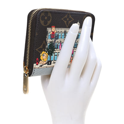 Louis Vuitton Monogram 2022 Christmas Animation New York Soho Zippy Coin Purse Yellow 2 of 8