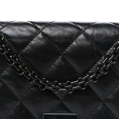Chanel Aged Calfskin Quilted Reissue Wallet On Chain WOC So Black 9 of 12