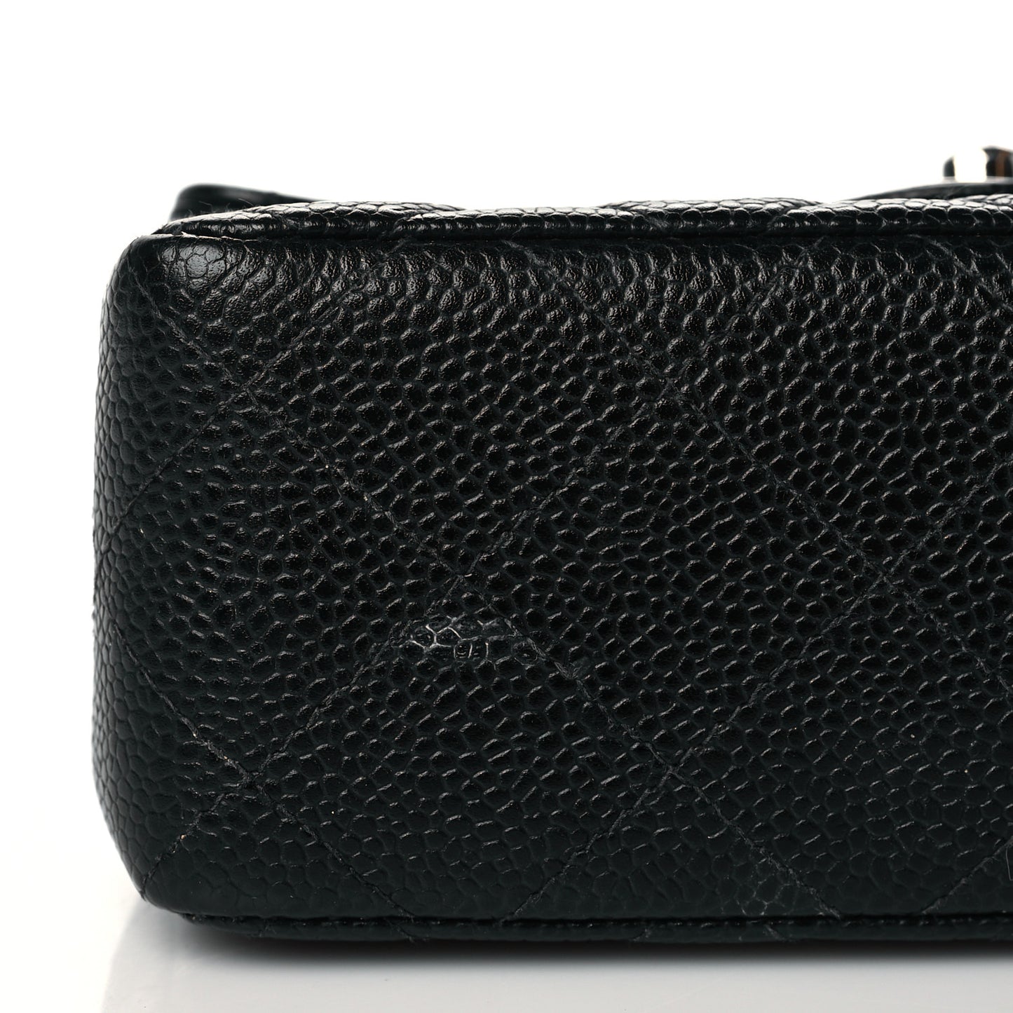 Caviar Quilted Mini Square Flap Black
