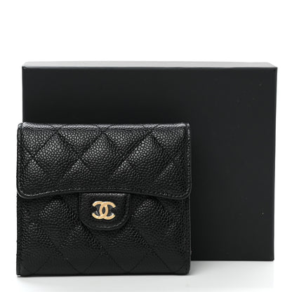 Chanel Caviar Quilted Compact Flap Wallet Black 9 of 9