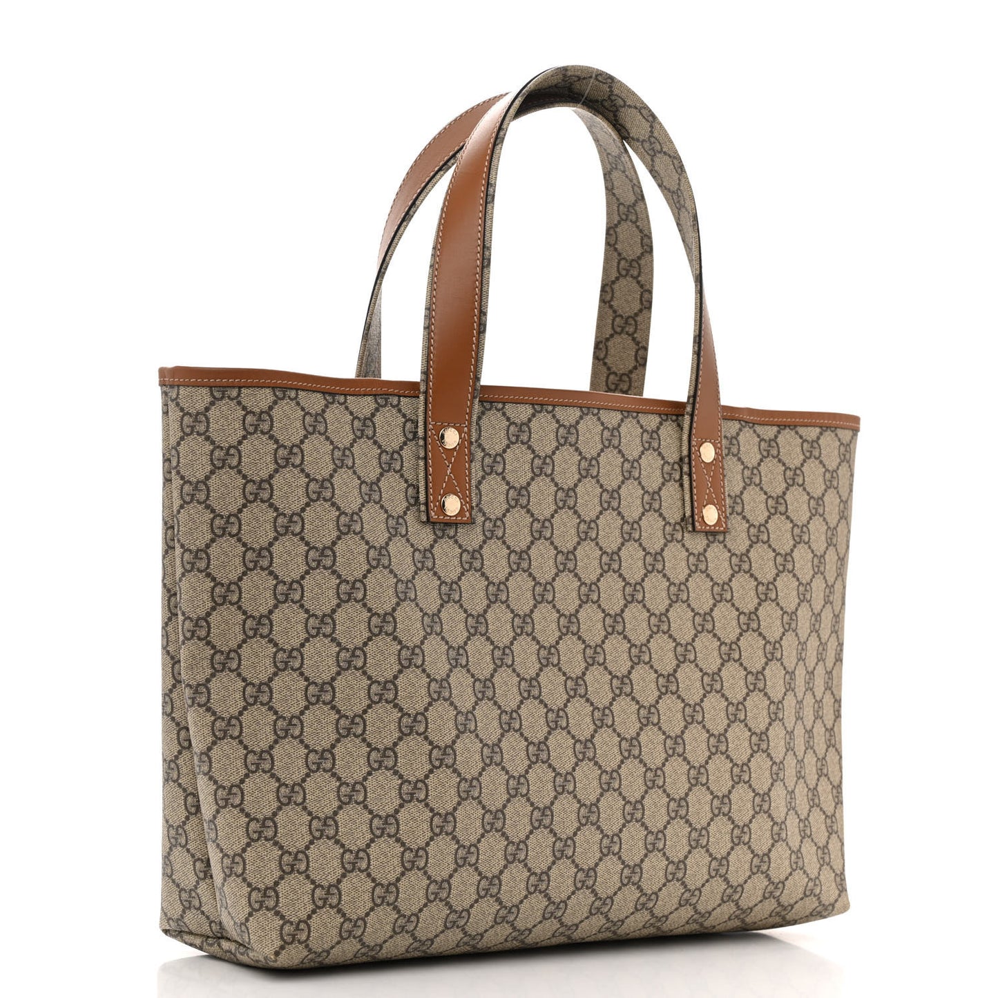 GG Plus Monogram Medium Signature Web Loop Tote Light Brown