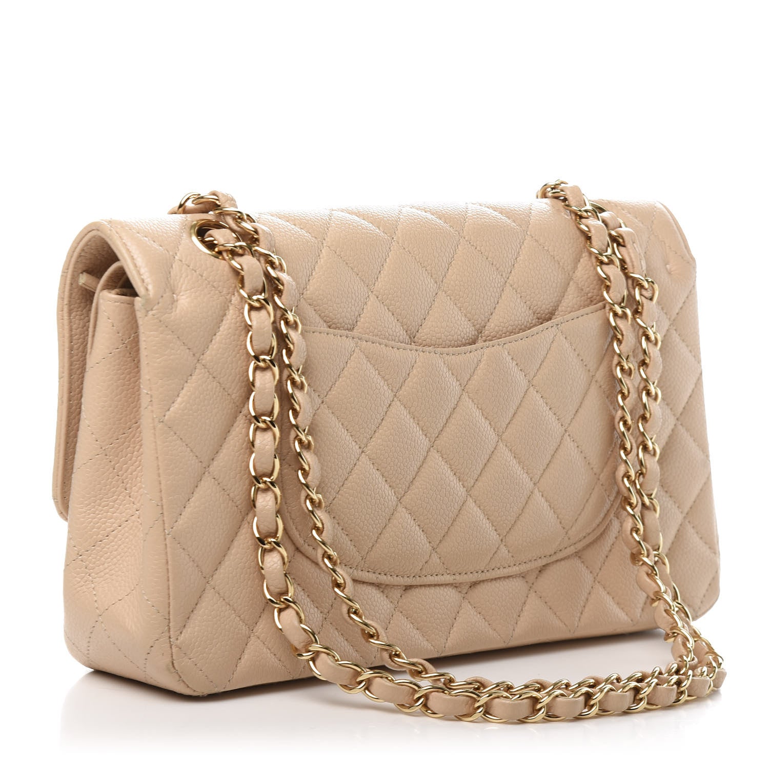 Chanel Caviar Quilted Medium Double Flap Beige Clair 3 of 11