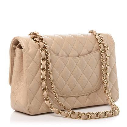 Chanel Caviar Quilted Medium Double Flap Beige Clair 3 of 11