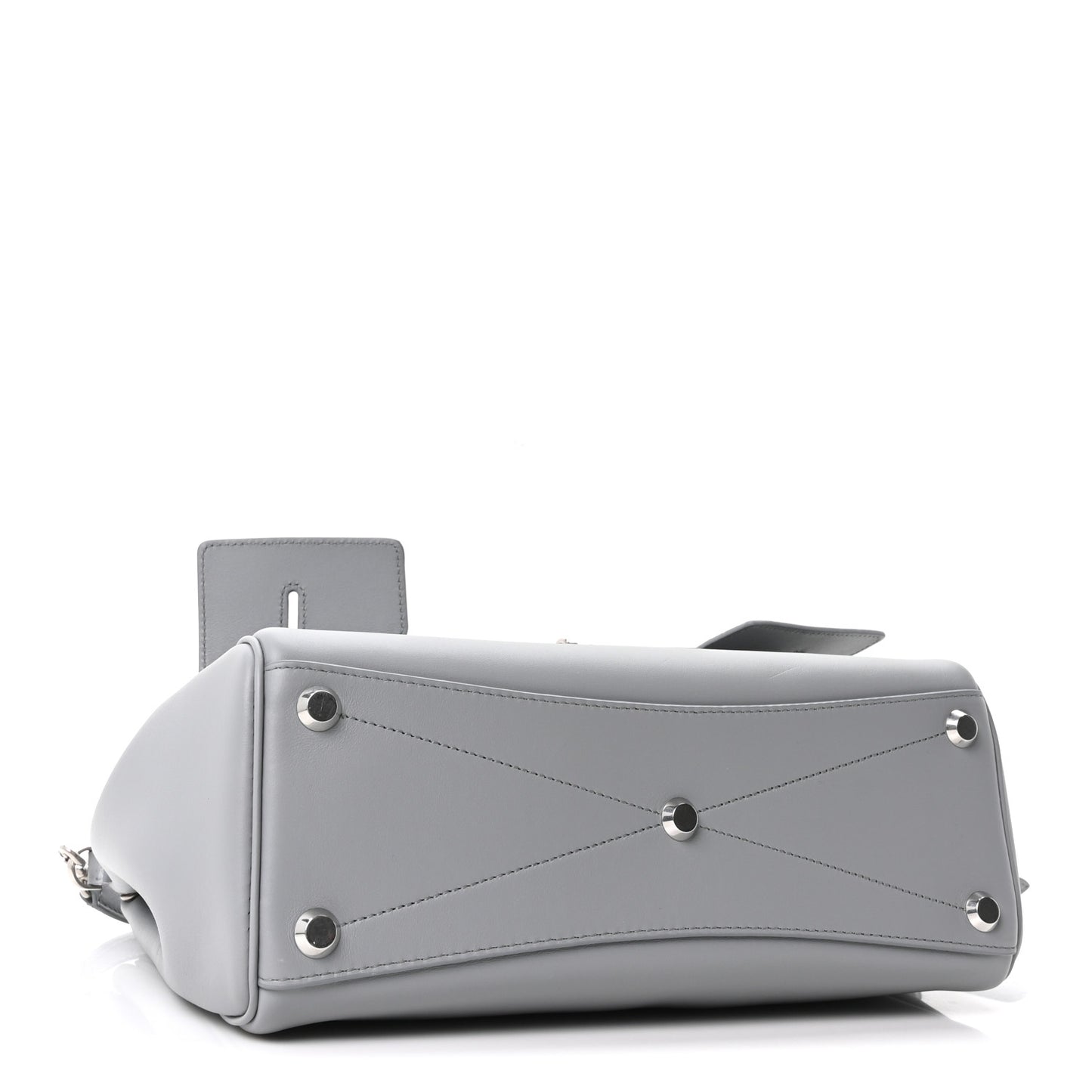 Smooth Calfskin Small Bel Air Carry All Bag Cloud Grey
