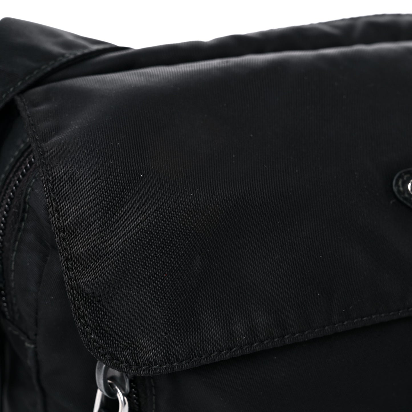 Nylon Messenger Bag Black