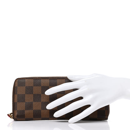Louis Vuitton Damier Ebene Clemence Wallet Cherry 2 of 8