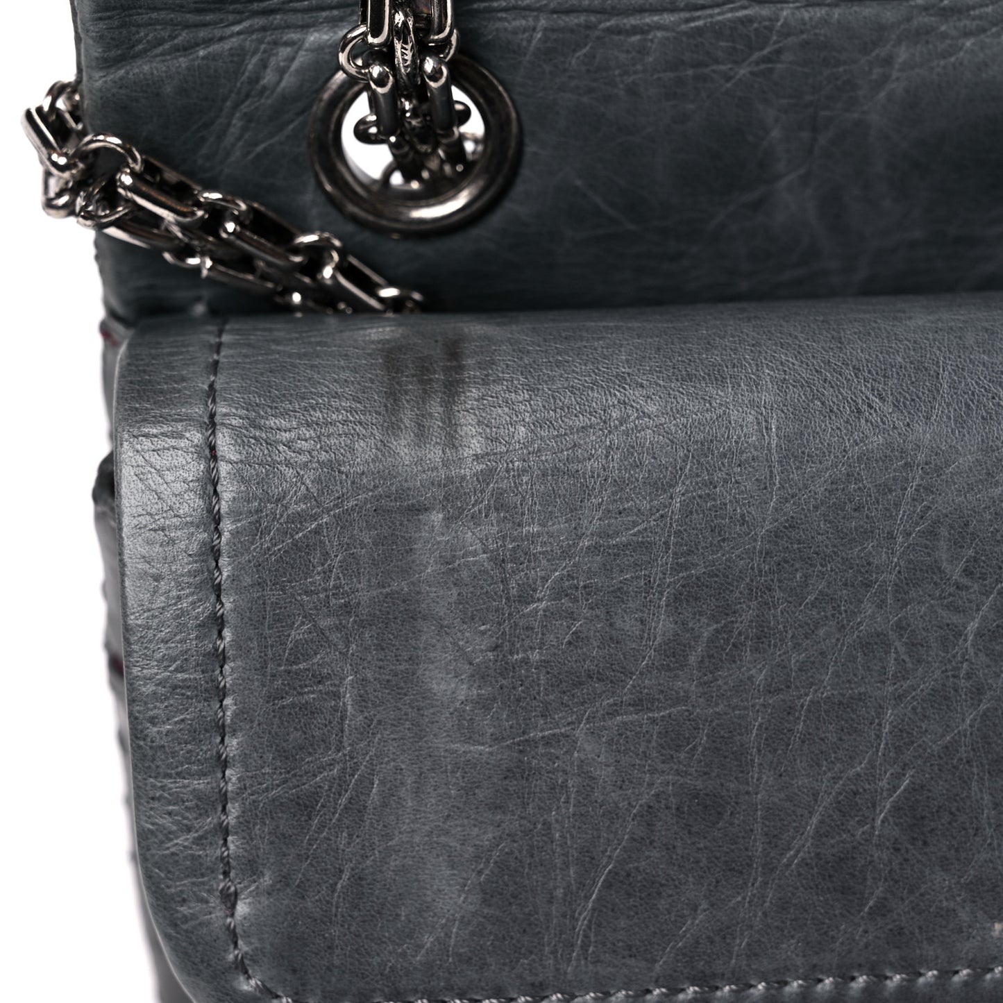 Aged Calfskin Quilted 50th Anniversary 2.55 Reissue 225 Flap Grey