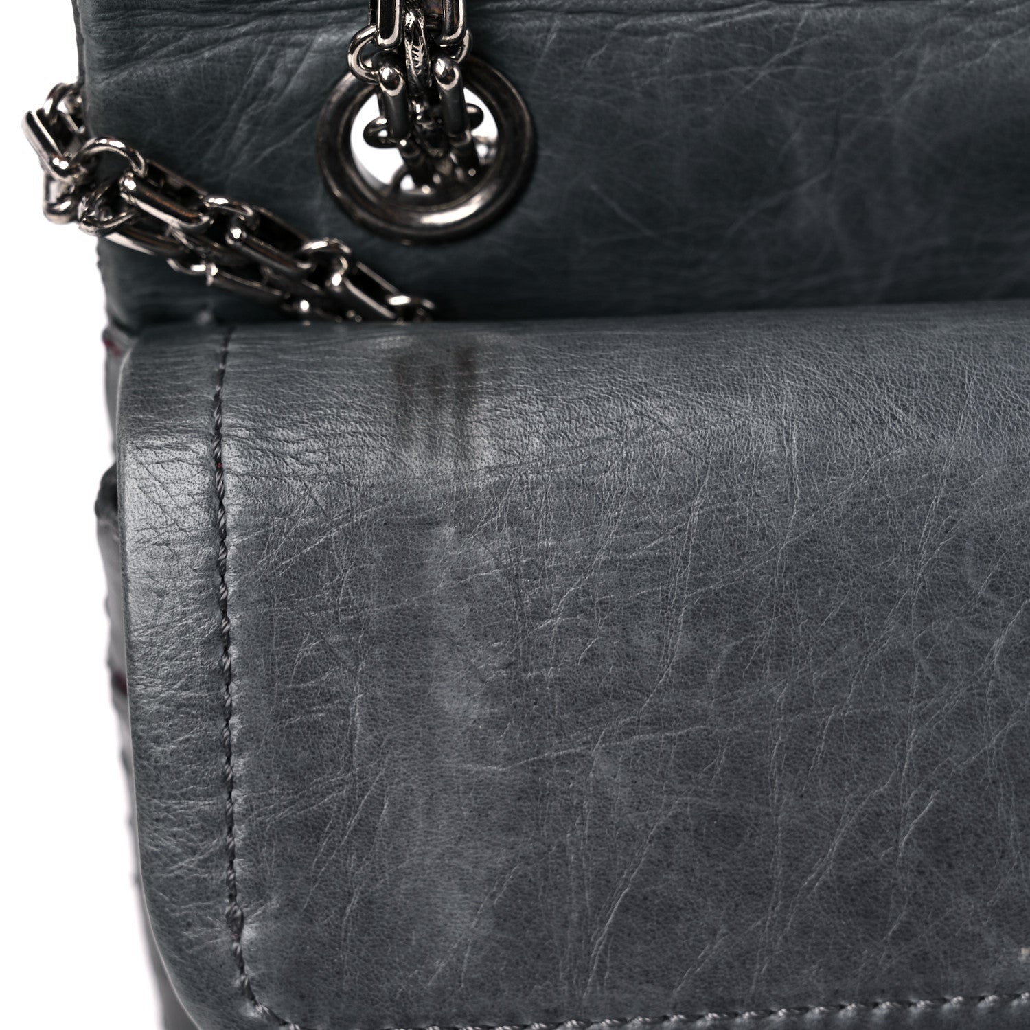 Chanel Aged Calfskin Quilted 50th Anniversary 2.55 Reissue 225 Flap Grey 16 of 21