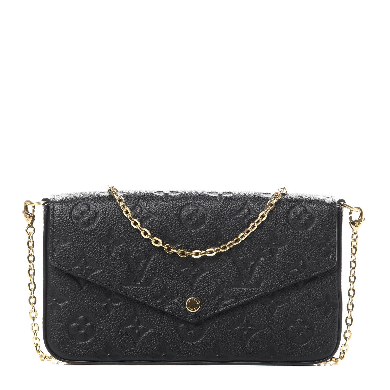 Louis Vuitton Empreinte Pochette Felicie Chain Wallet Black 1 of 11