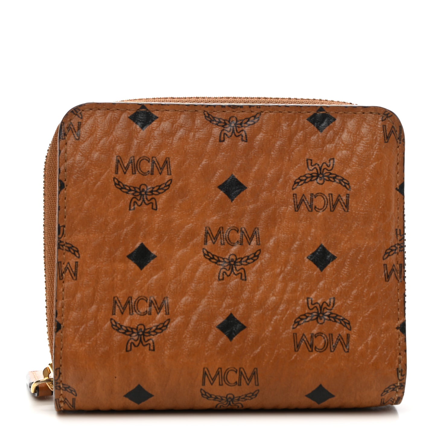 Visetos Mini Zip Around Wallet Cognac
