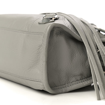 Balenciaga Matte Goatskin Rubber Covered Classic Hardware Mini City Gris Glace 9 of 12