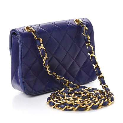 Chanel Lambskin Quilted Extra Mini Flap Dark Purple 3 of 12