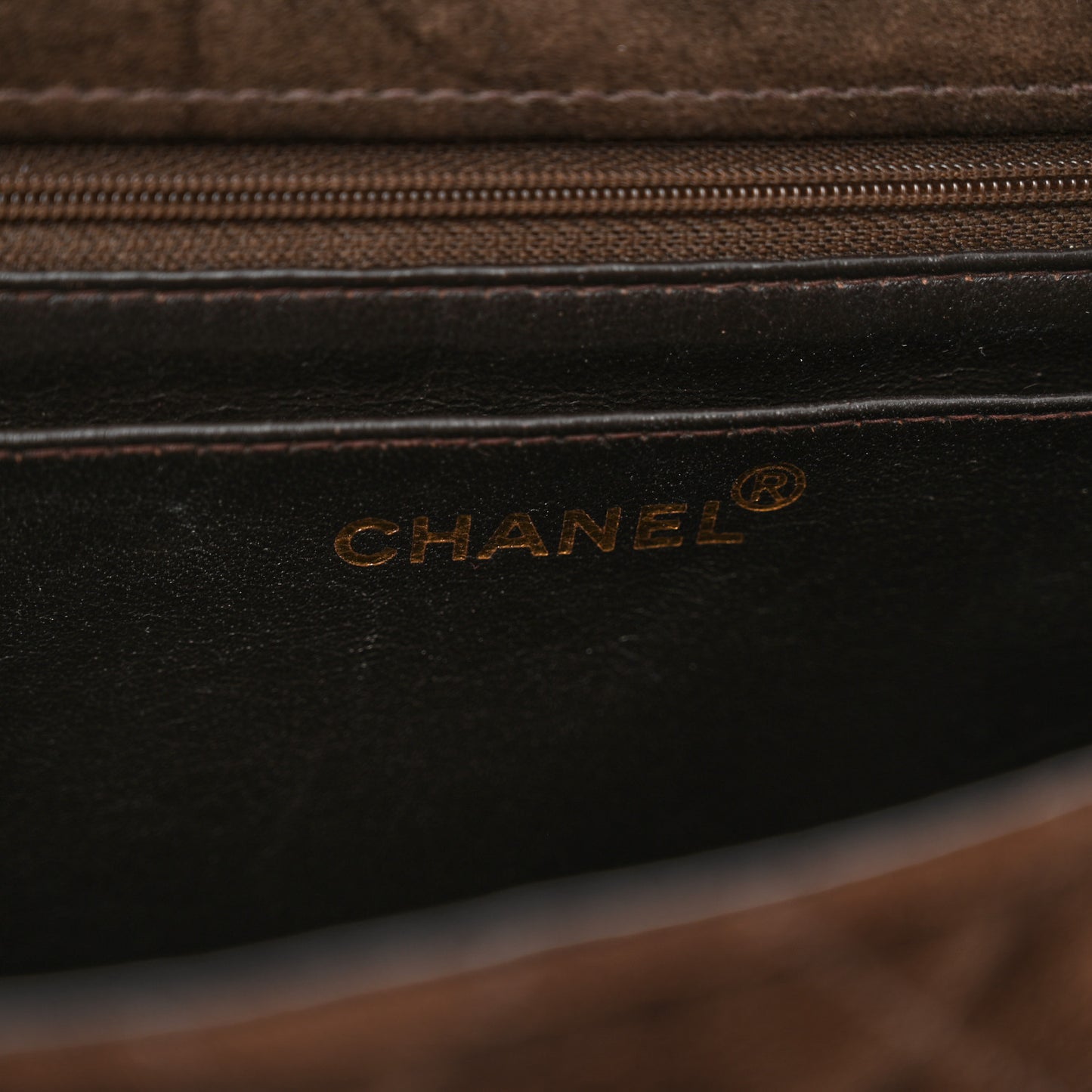 Suede Tortoise Quilted Jumbo Single Flap Brown