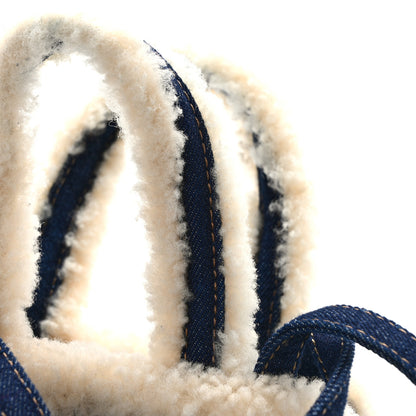 Telfar X UGG Denim Shearling Small Shopping Bag Raw Denim 13 of 13