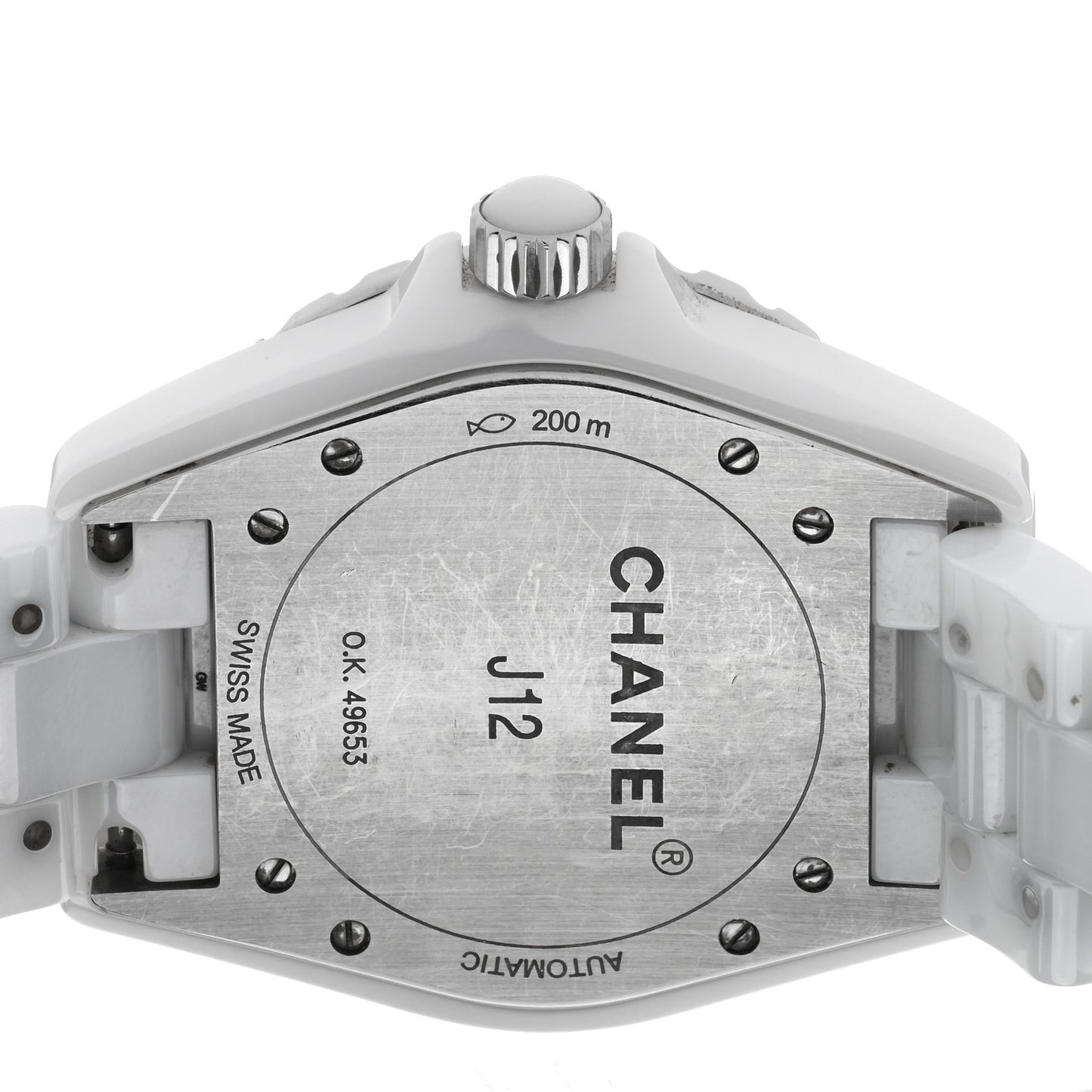 Stainless Steel Ceramic 38mm J12 Automatic Watch White