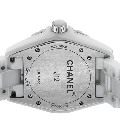 Chanel Stainless Steel Ceramic 38mm J12 Automatic Watch White 4 of 4