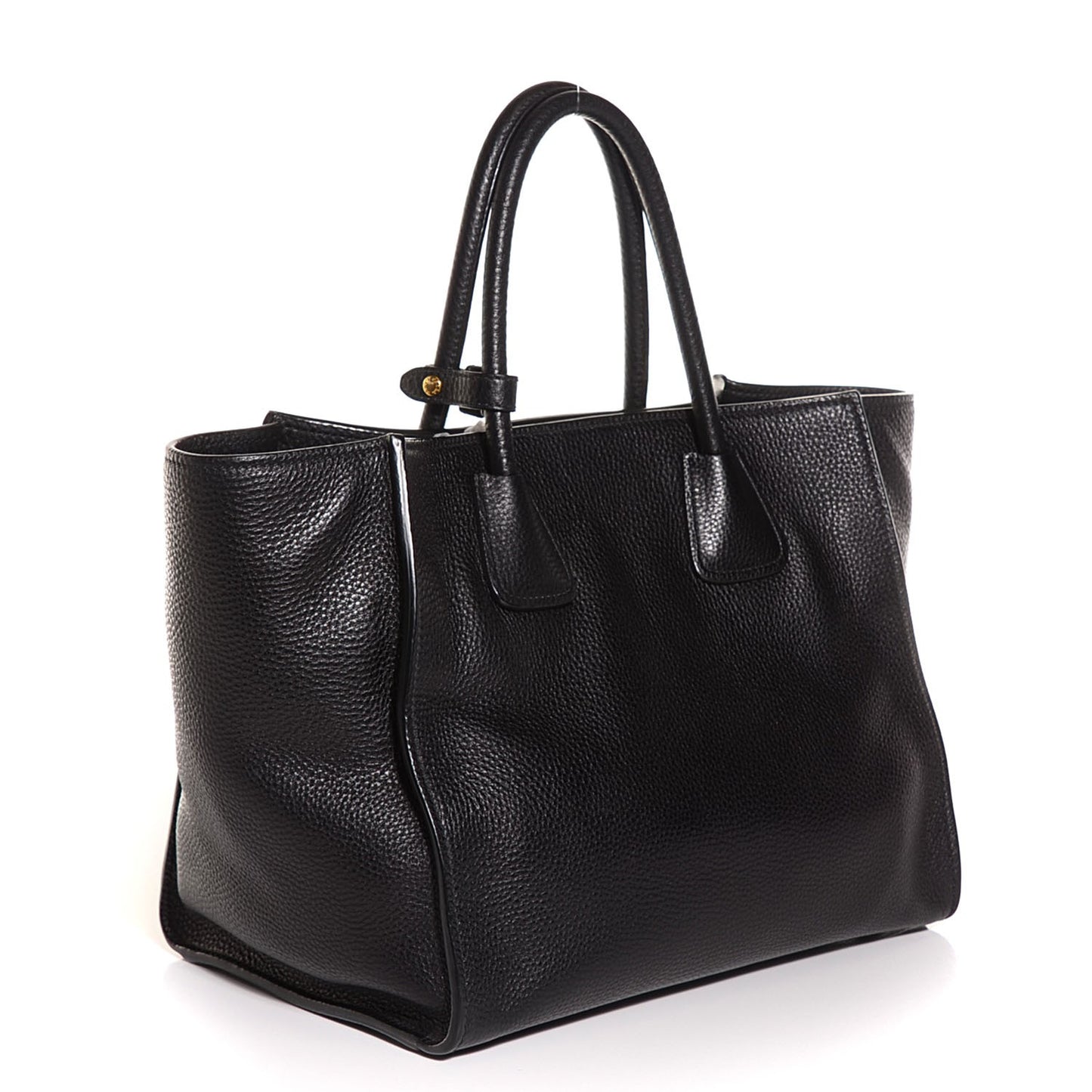 Vitello Daino Shopping Tote Nero Black