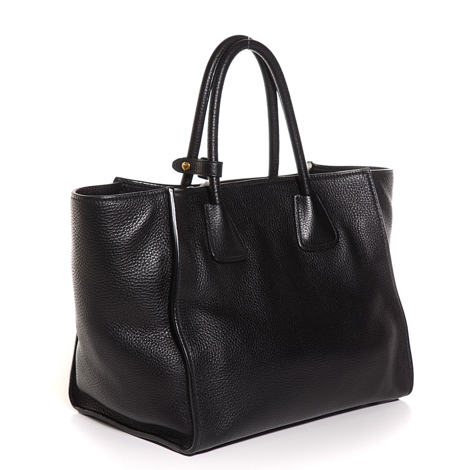 Prada Vitello Daino Shopping Tote Nero Black 3 of 10
