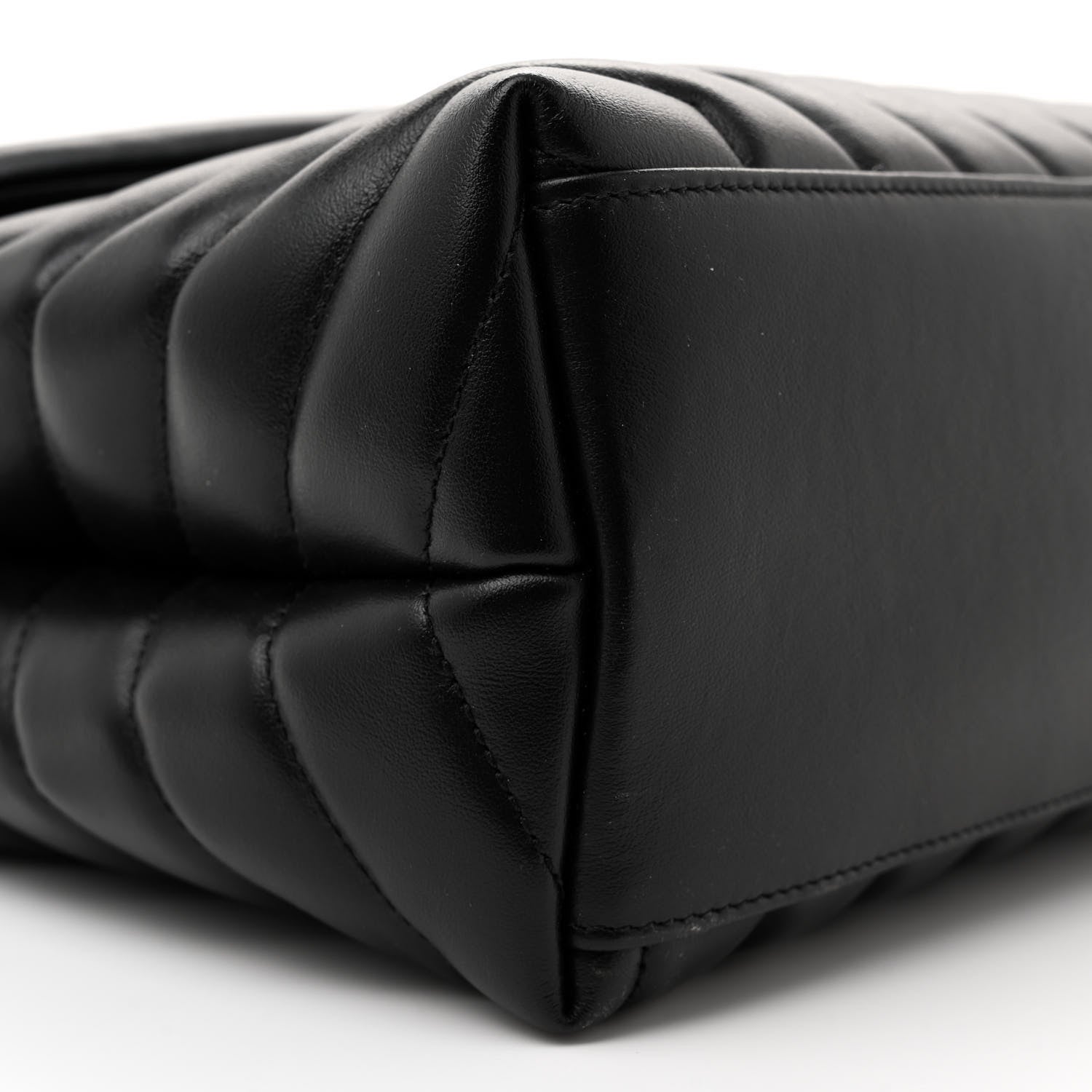 Saint Laurent Calfskin Y Quilted Monogram Medium Loulou Chain Satchel Black 9 of 10