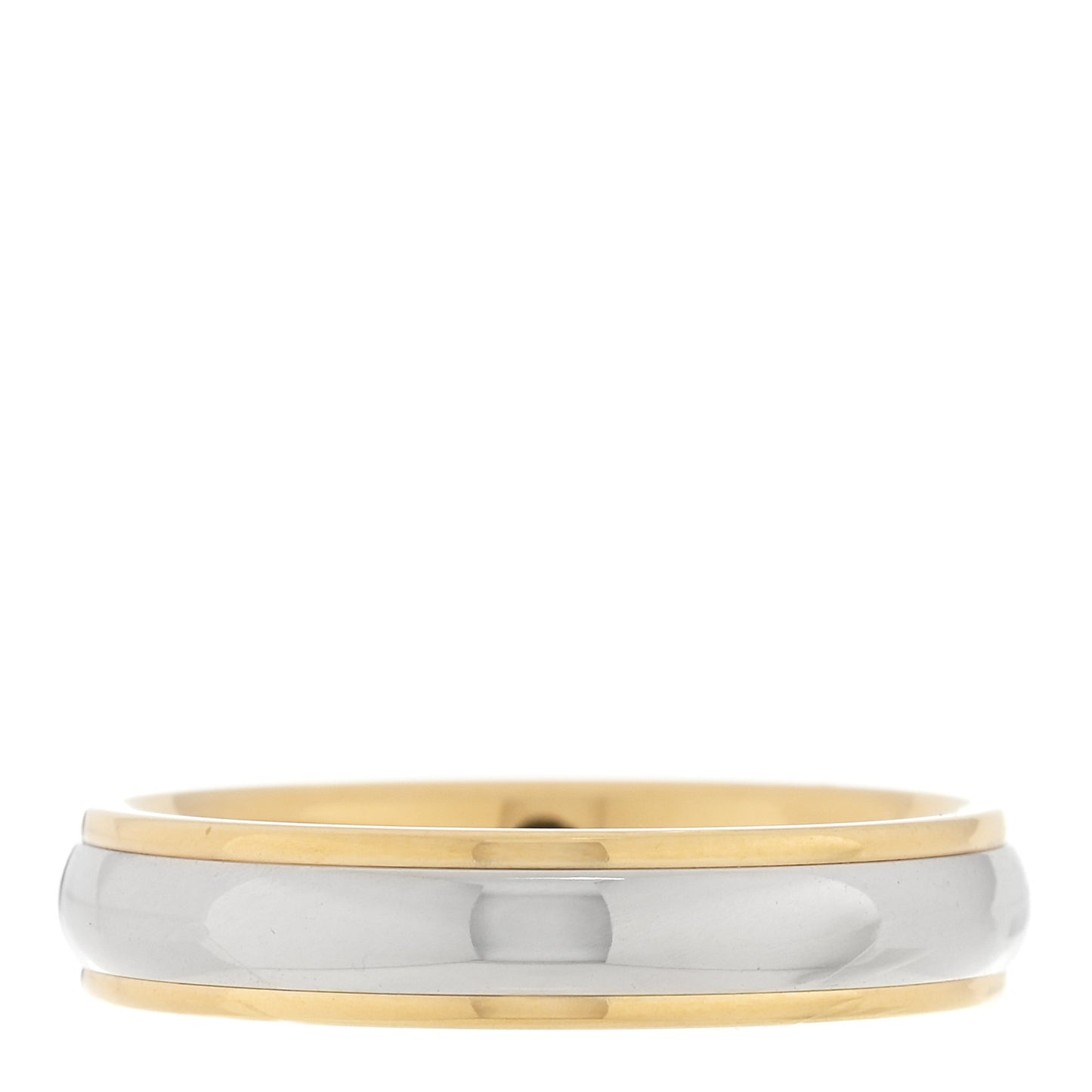 Platinum 18K Yellow Gold Lucida 4mm Band Ring 52 6