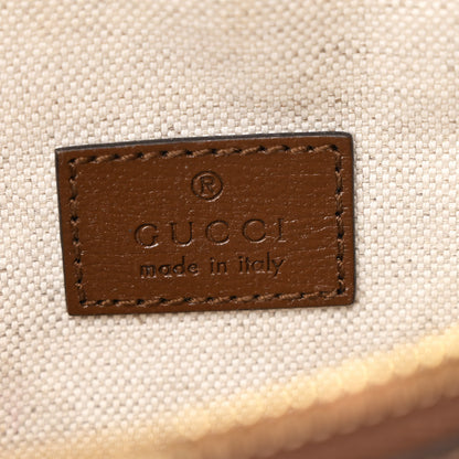 Gucci GG Supreme Monogram Textured Calfskin Retro Interlocking G Belt Bag Beige Ebony Brown Sugar 6 of 11