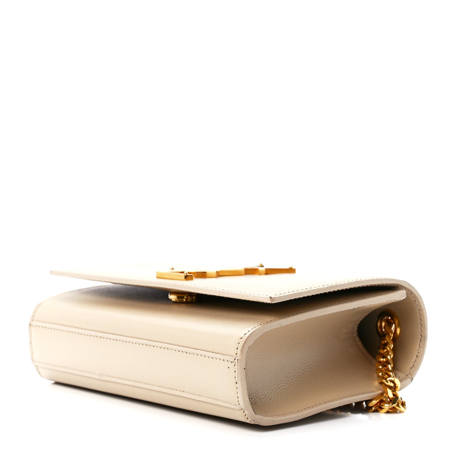 Saint Laurent Grain De Poudre Small Monogram Kate Satchel Nude Powder 10 of 12