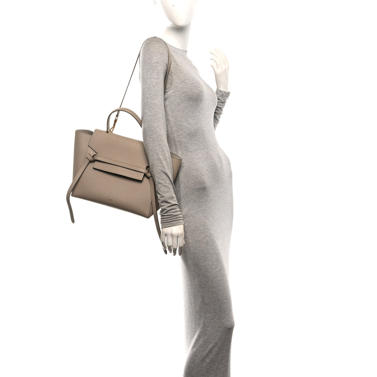 Celine Grained Calfskin Mini Belt Bag Light Taupe 2 of 10