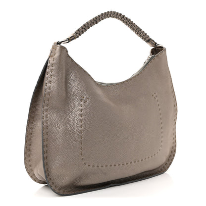 Fendi Cuoio Romano Selleria Hobo Peltro 3 of 9
