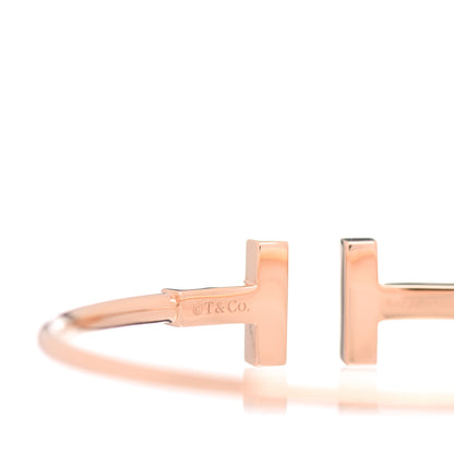 Tiffany 18K Rose Gold Mother of Pearl T Wire Bracelet 4 of 6