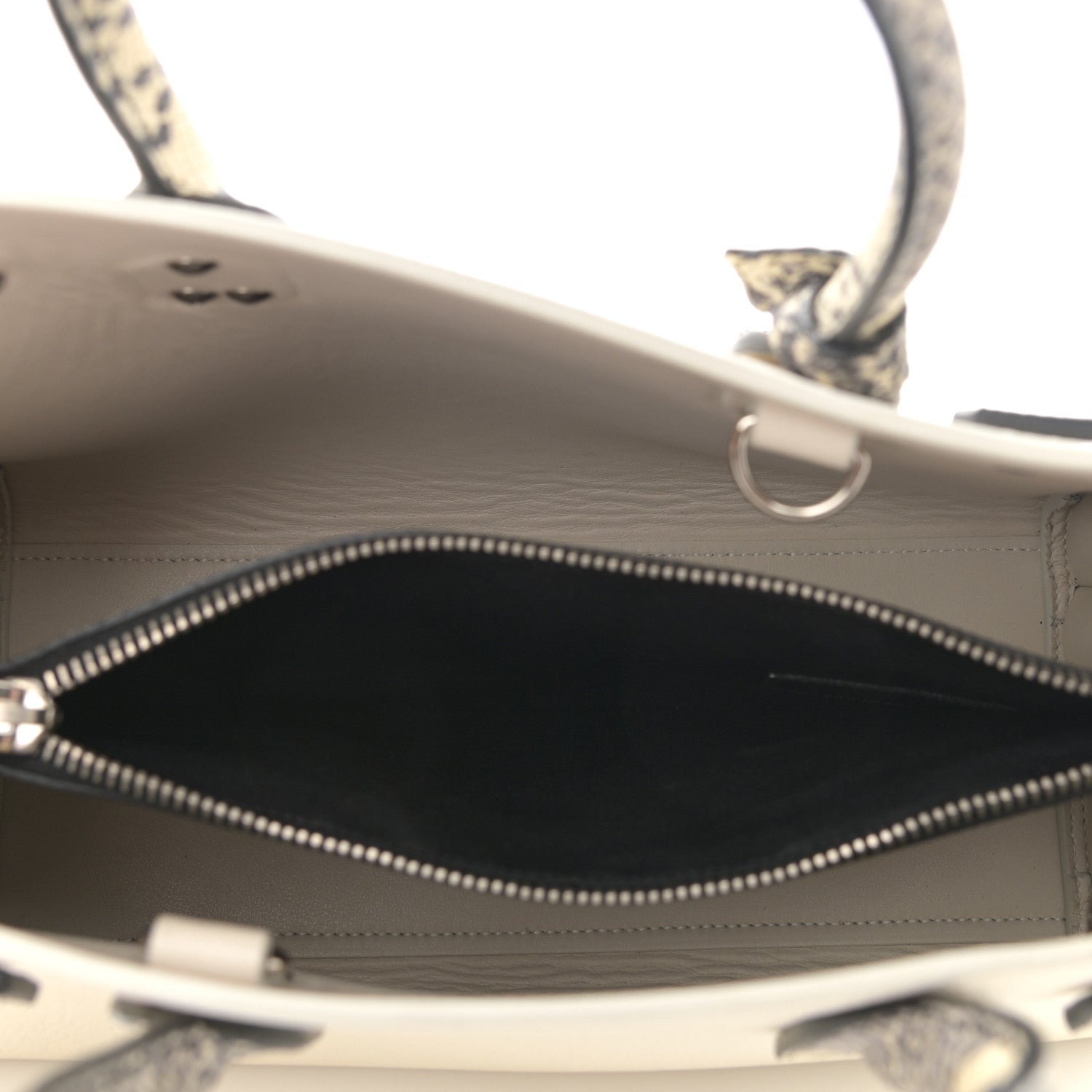 Saint Laurent Grained Calfskin Baby Sac De Jour White Black 4 of 9