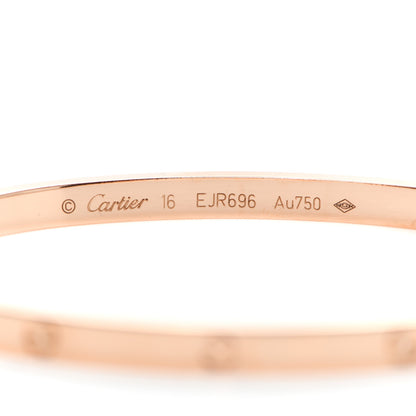 Cartier 18K Pink Gold Small LOVE Bracelet 16 5 of 7