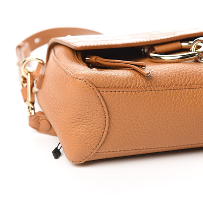 Chloe Calfskin Crocodile Embossed Mini Faye Day Shoulder Bag Autumnal Brown 7 of 9