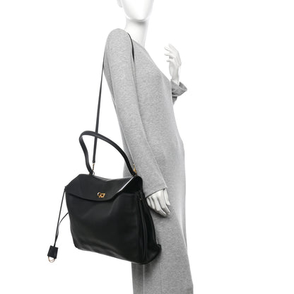 Balenciaga Smooth Calfskin Large Rodeo Top Handle Handbag Black 2 of 11